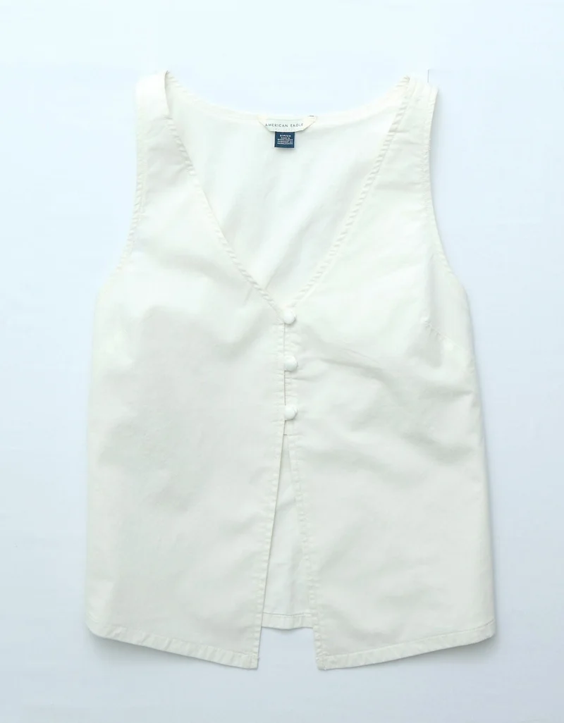American Eagle AE Poplin Flyaway Tank Top